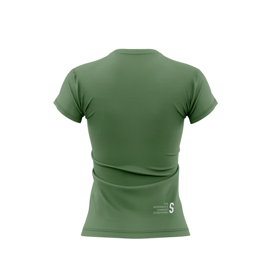 Camiseta Casual Verde Feminina