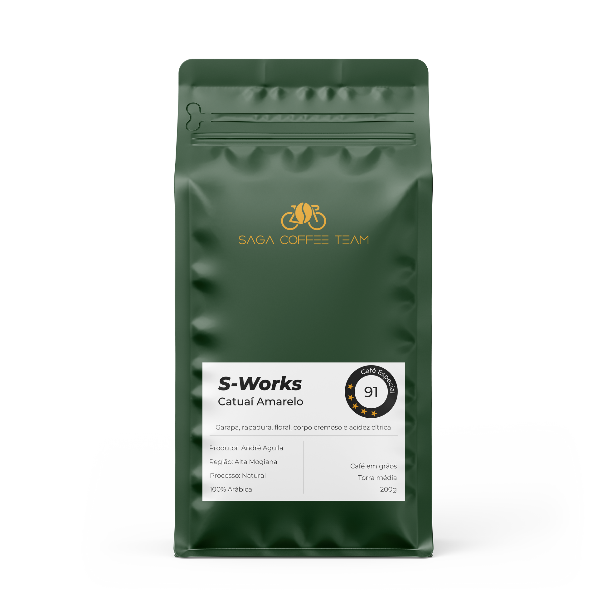 Café em grãos - S-Works - Catuaí Amarelo - 91 pontos - 200g